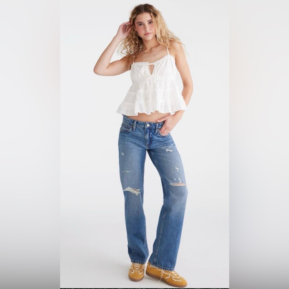 Aeropostale Aero 90's Baggy Jeans 000S Short Med Wash Jeans *Non-Stretch NWT